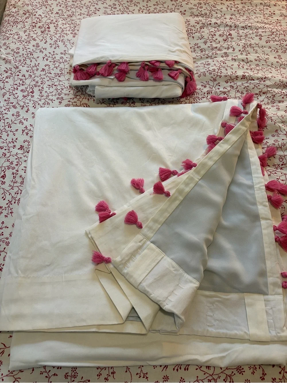 White Potter Barn Blackout Curtains